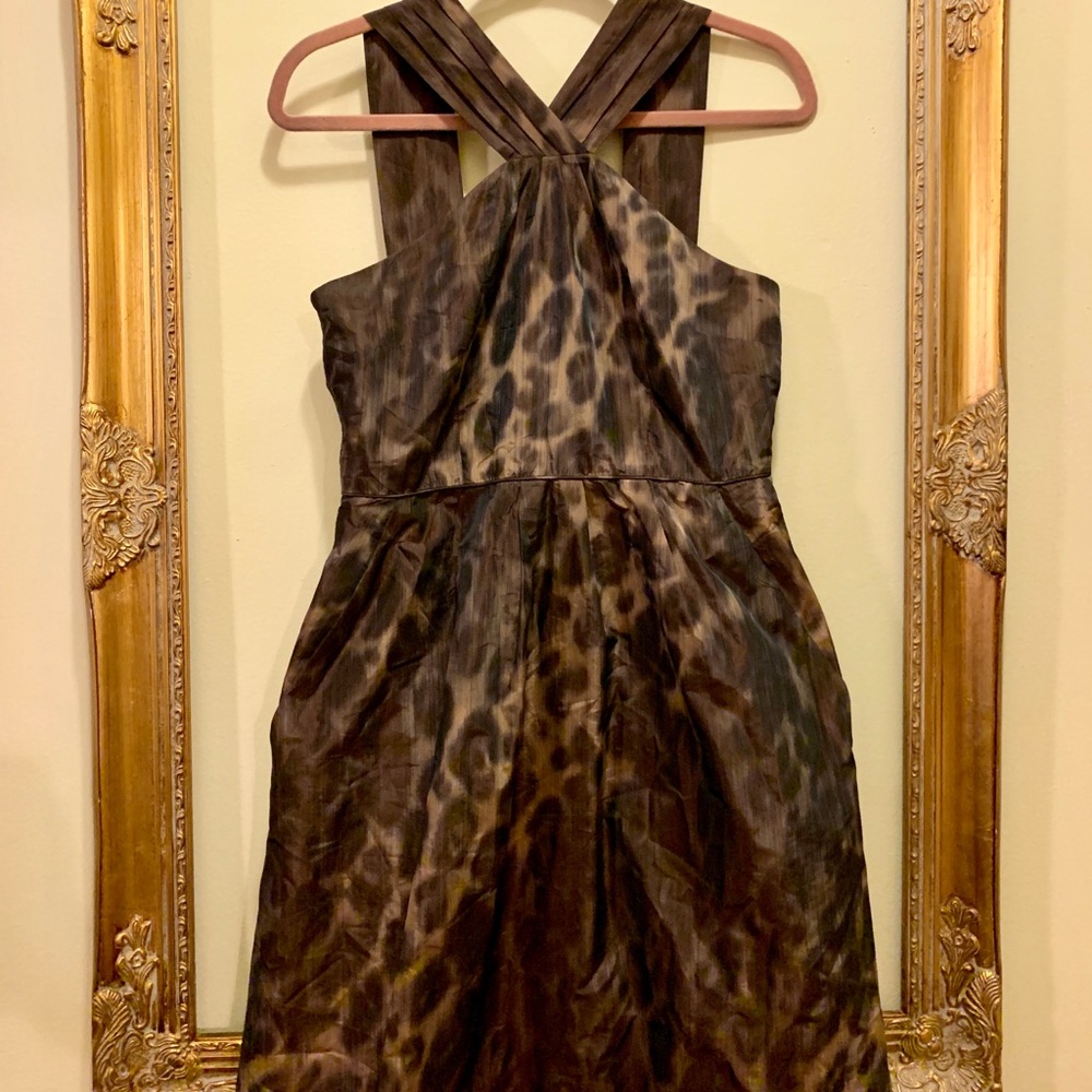 banana republic leopard print dress